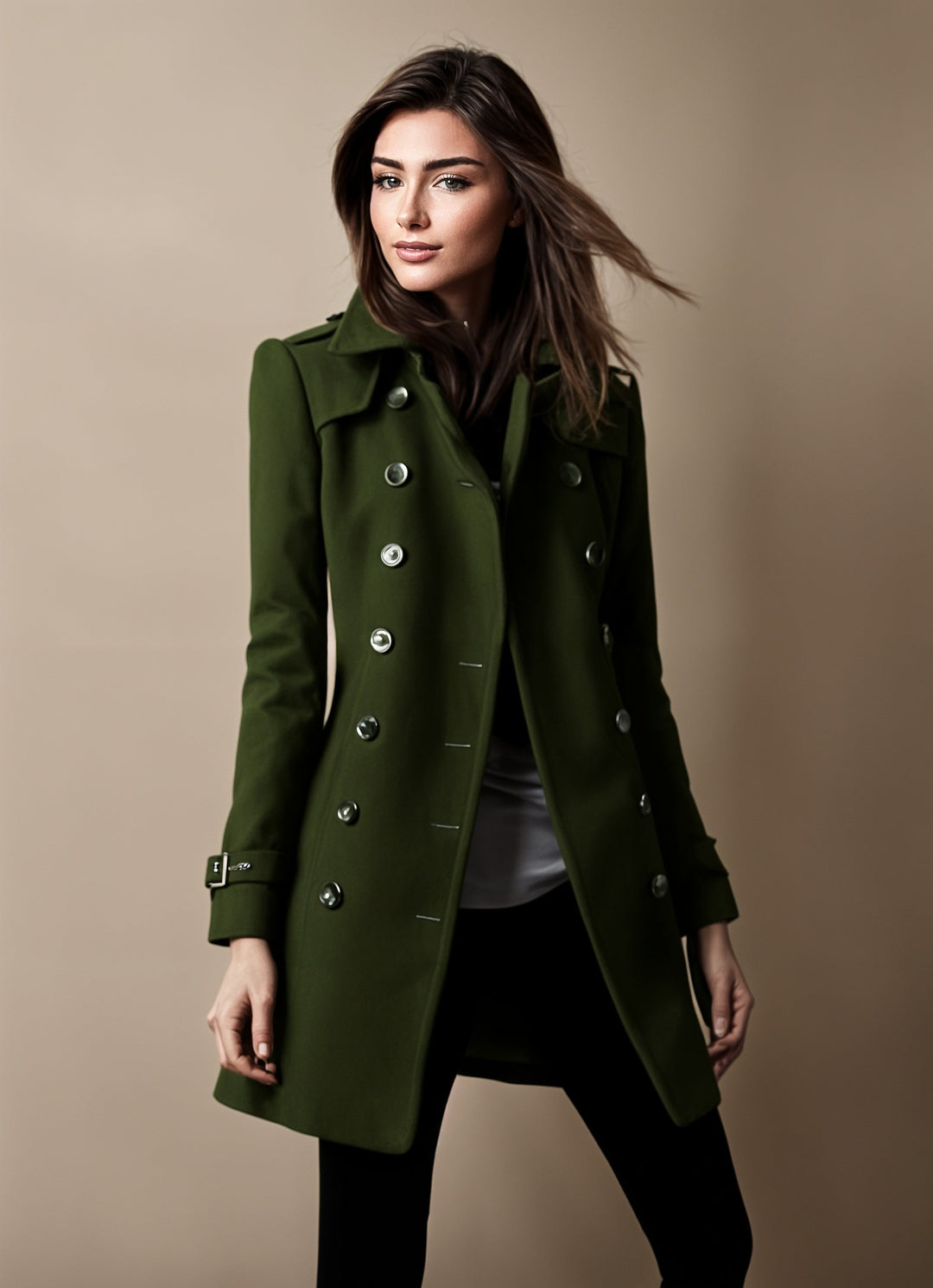 Kimmy -Double Button Trench Coat