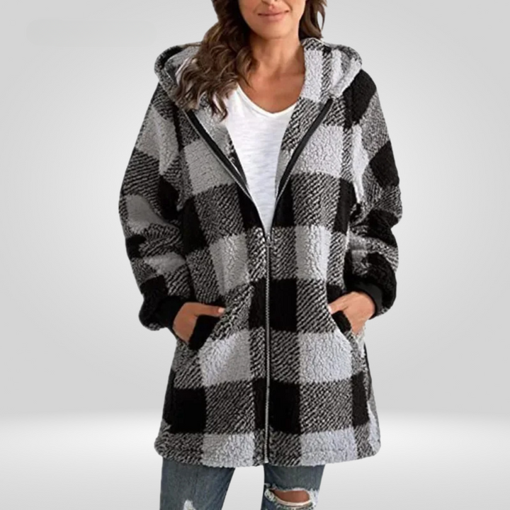 Alina - Comfortable Plaid Jacket