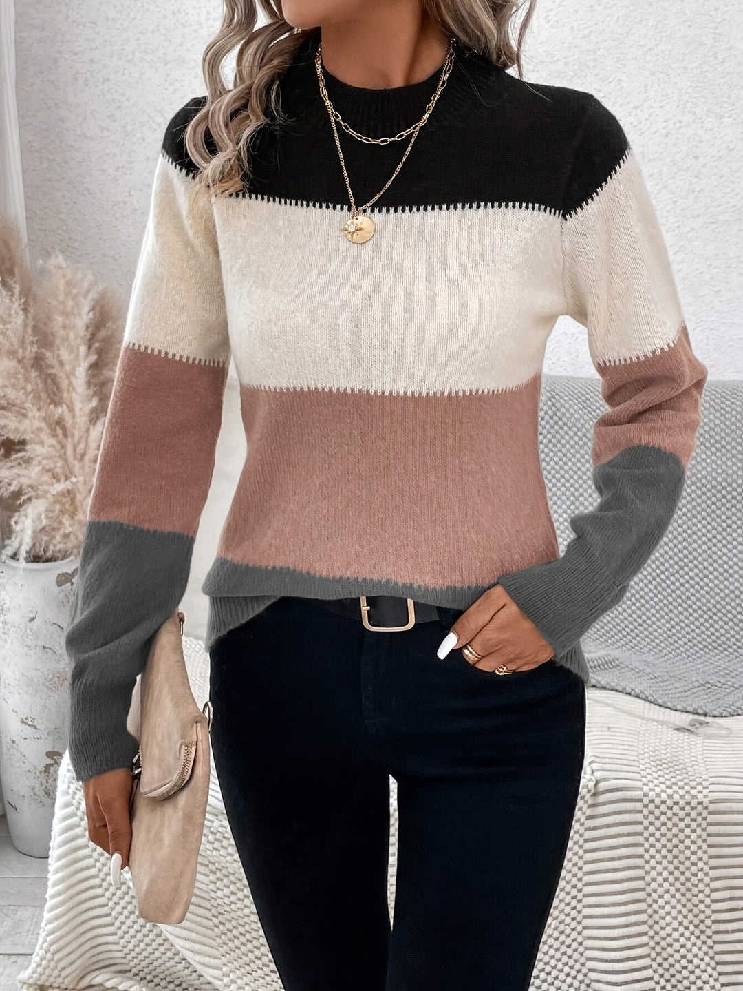 Diantha - Stripped Sweater For Women