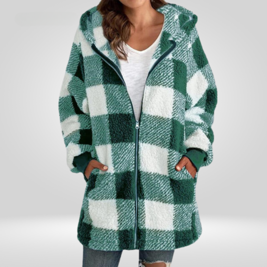 Alina - Comfortable Plaid Jacket