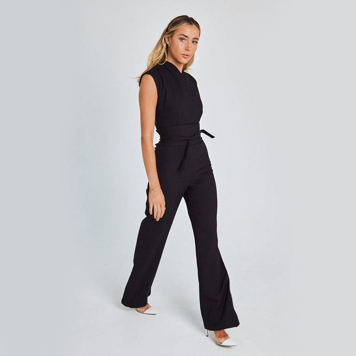 Harlow - Sleeveless Wide-Leg Jumpsuit