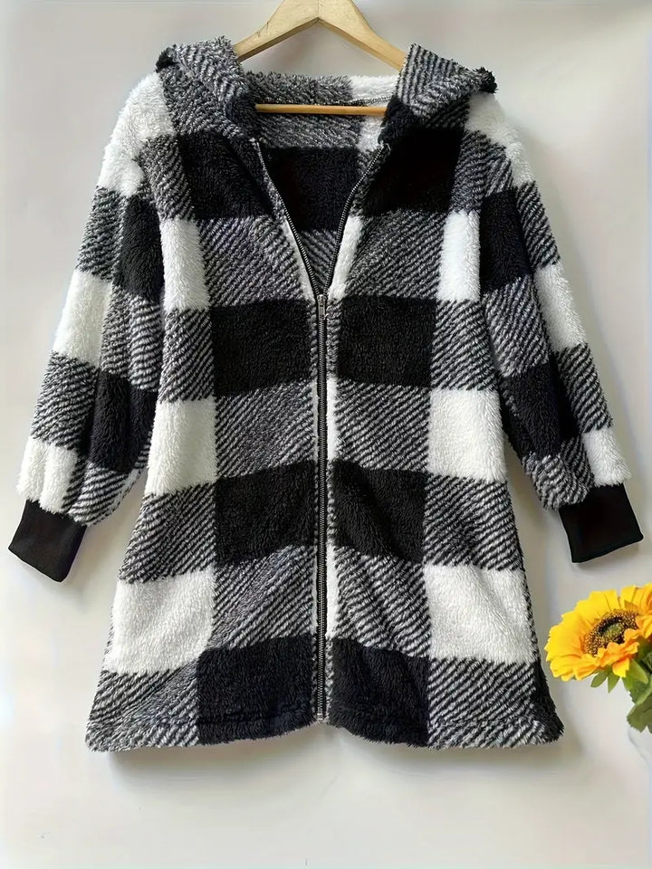 Alina - Comfortable Plaid Jacket