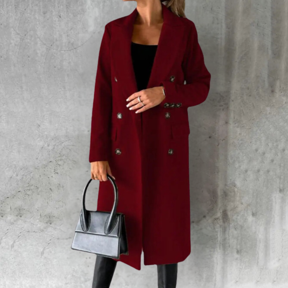 Natalia - Elegant Wool Trench Coat