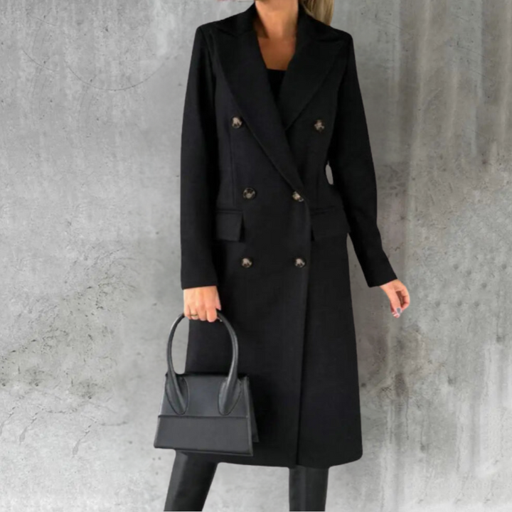 Natalia - Elegant Wool Trench Coat