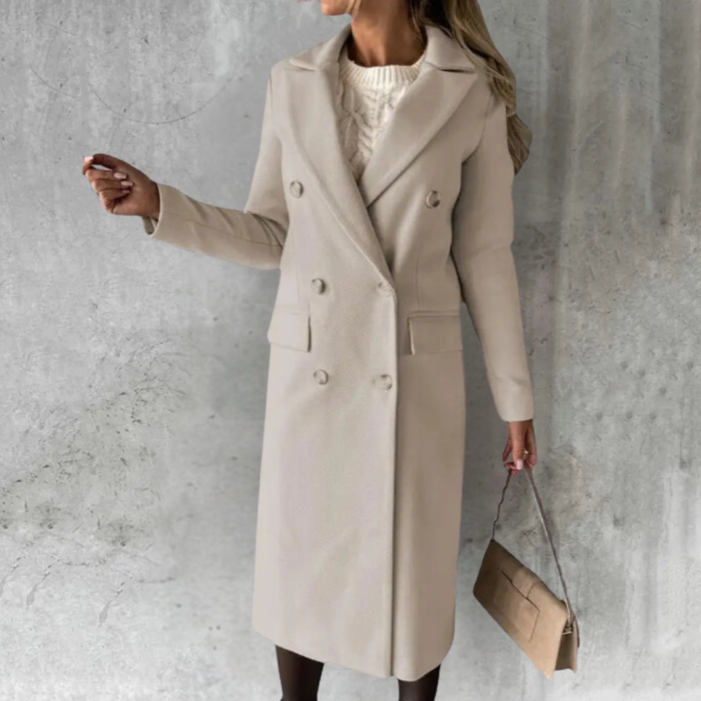 Natalia - Elegant Wool Trench Coat