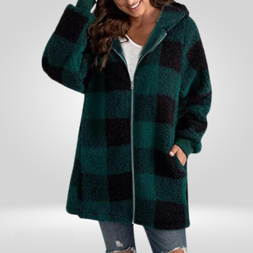 Alina - Comfortable Plaid Jacket