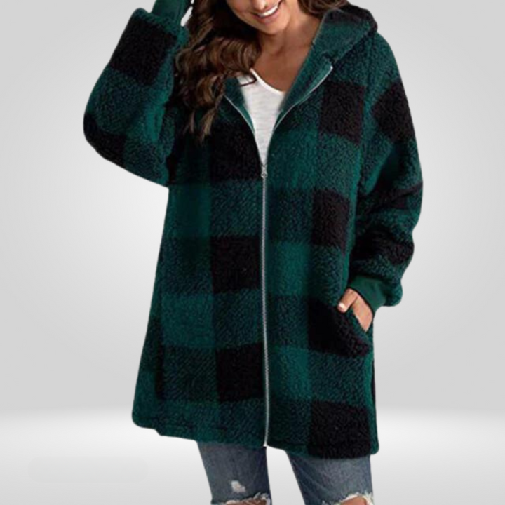 Alina - Comfortable Plaid Jacket