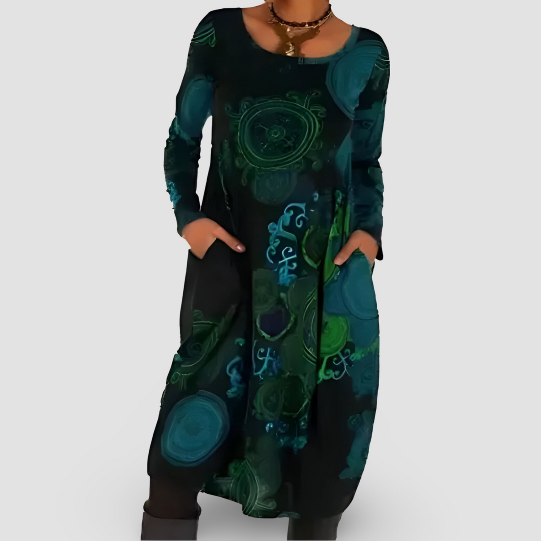 Lysandra - Winter Dress With Bohemian Elegance