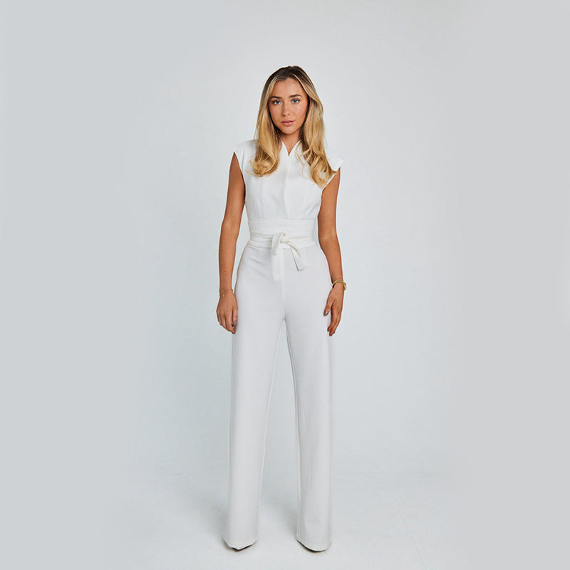 Harlow - Sleeveless Wide-Leg Jumpsuit