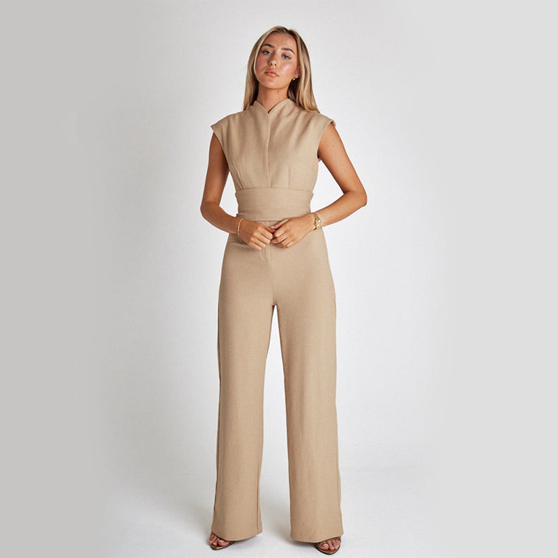 Harlow - Sleeveless Wide-Leg Jumpsuit