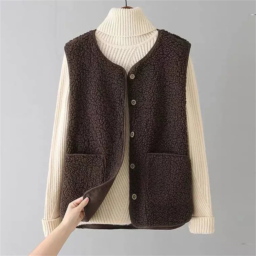 Edith - Sherpa Fleece Vest