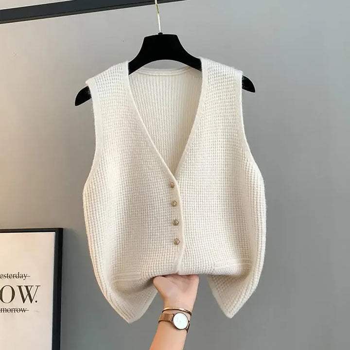 Diana - Knitted Button-Up Vest