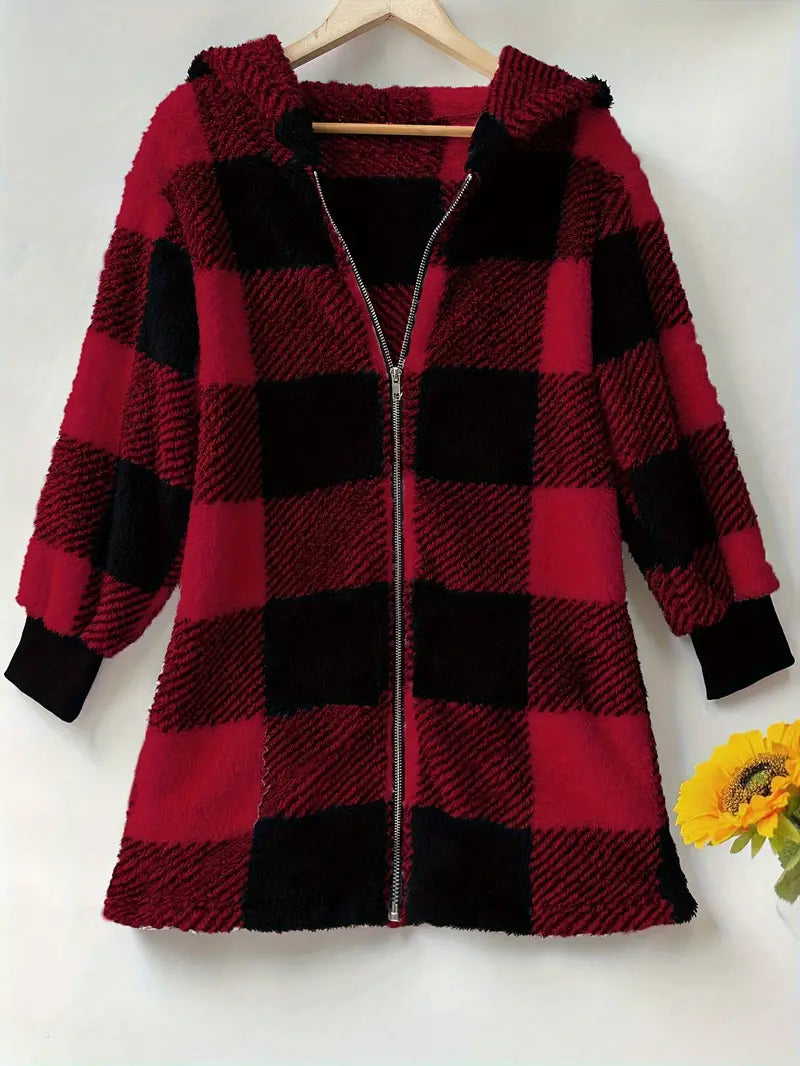 Alina - Comfortable Plaid Jacket