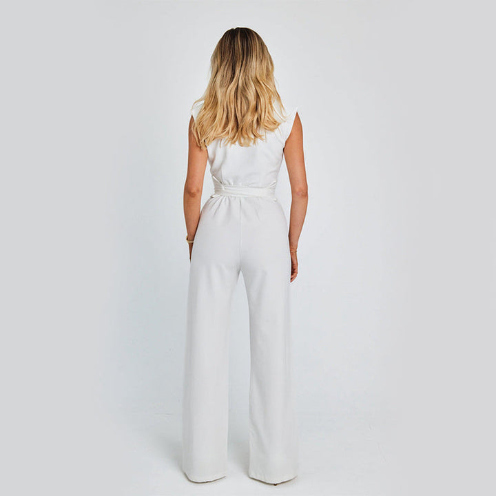 Harlow - Sleeveless Wide-Leg Jumpsuit