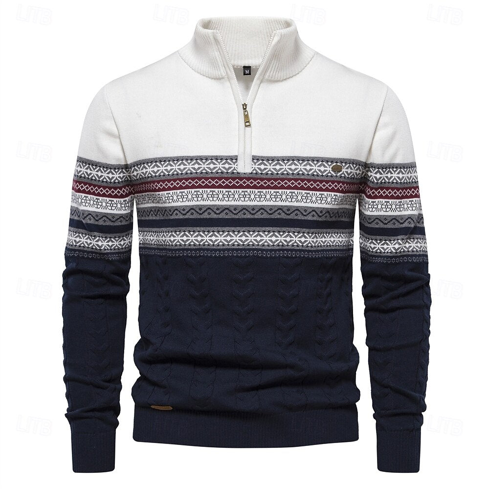 Carlo - Knit Sweater With Half Zip