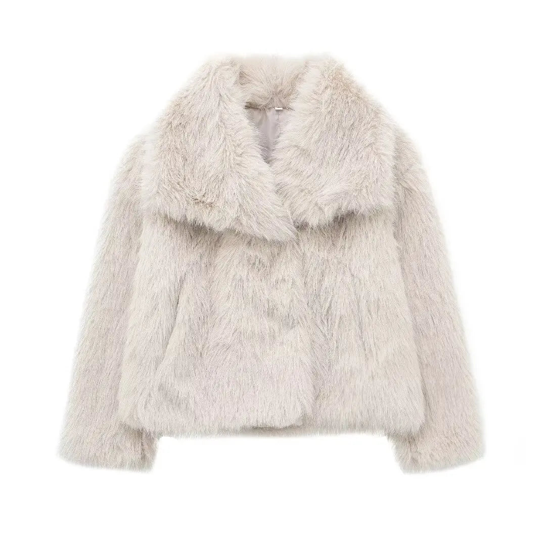 Seraphina - Fashionable And Warm Fake Fur Jacket