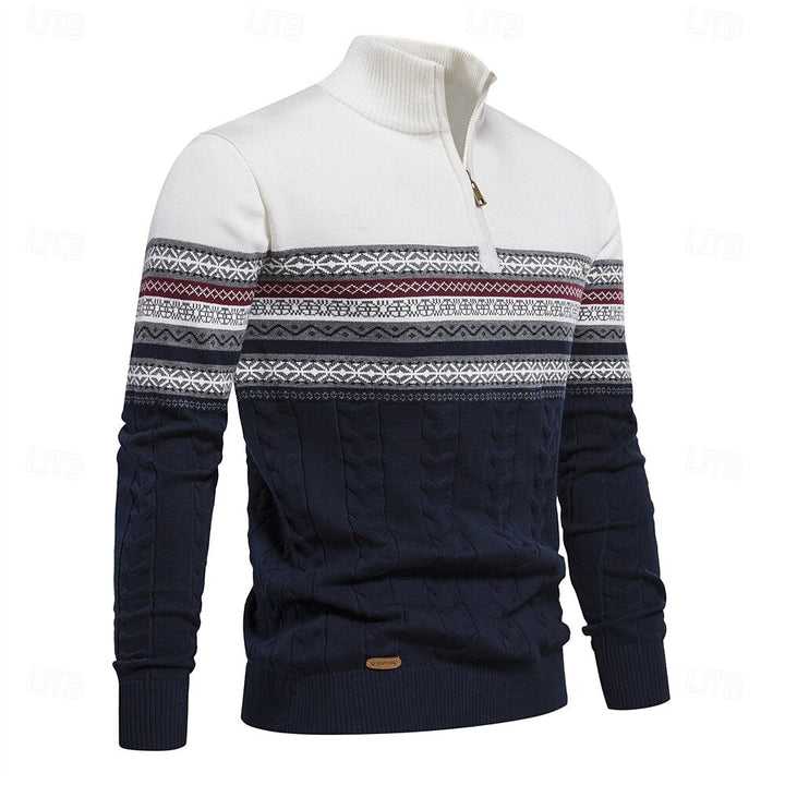 Carlo - Knit Sweater With Half Zip