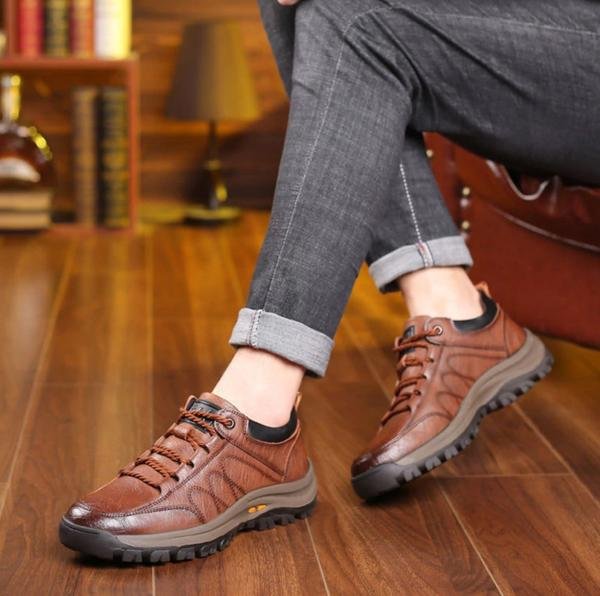 Byron - Hand-Stitched Leather Casual Shoes