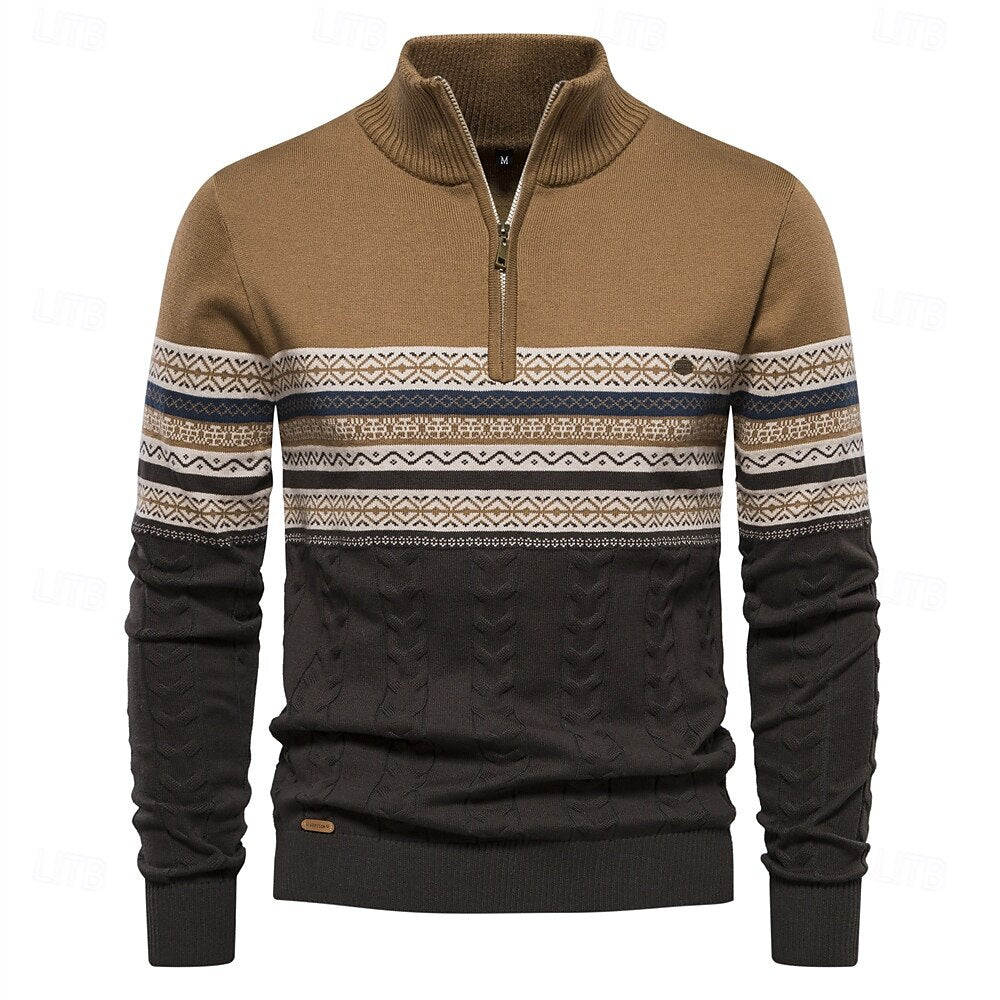 Carlo - Knit Sweater With Half Zip