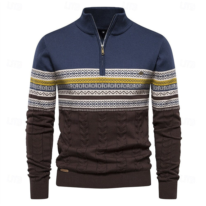 Carlo - Knit Sweater With Half Zip